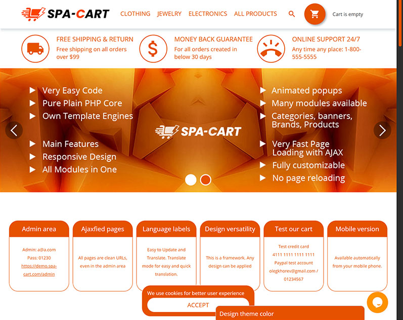 Spa-Cart website preview