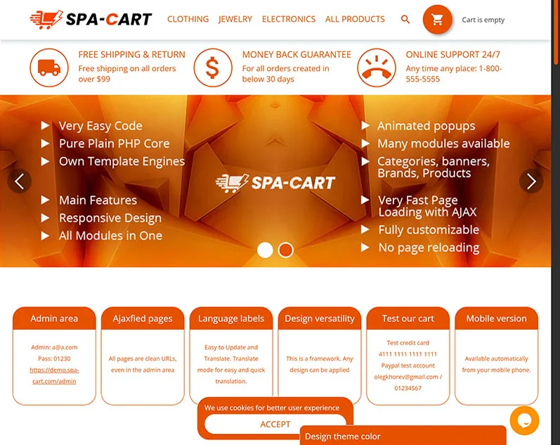 Spa-Cart website preview