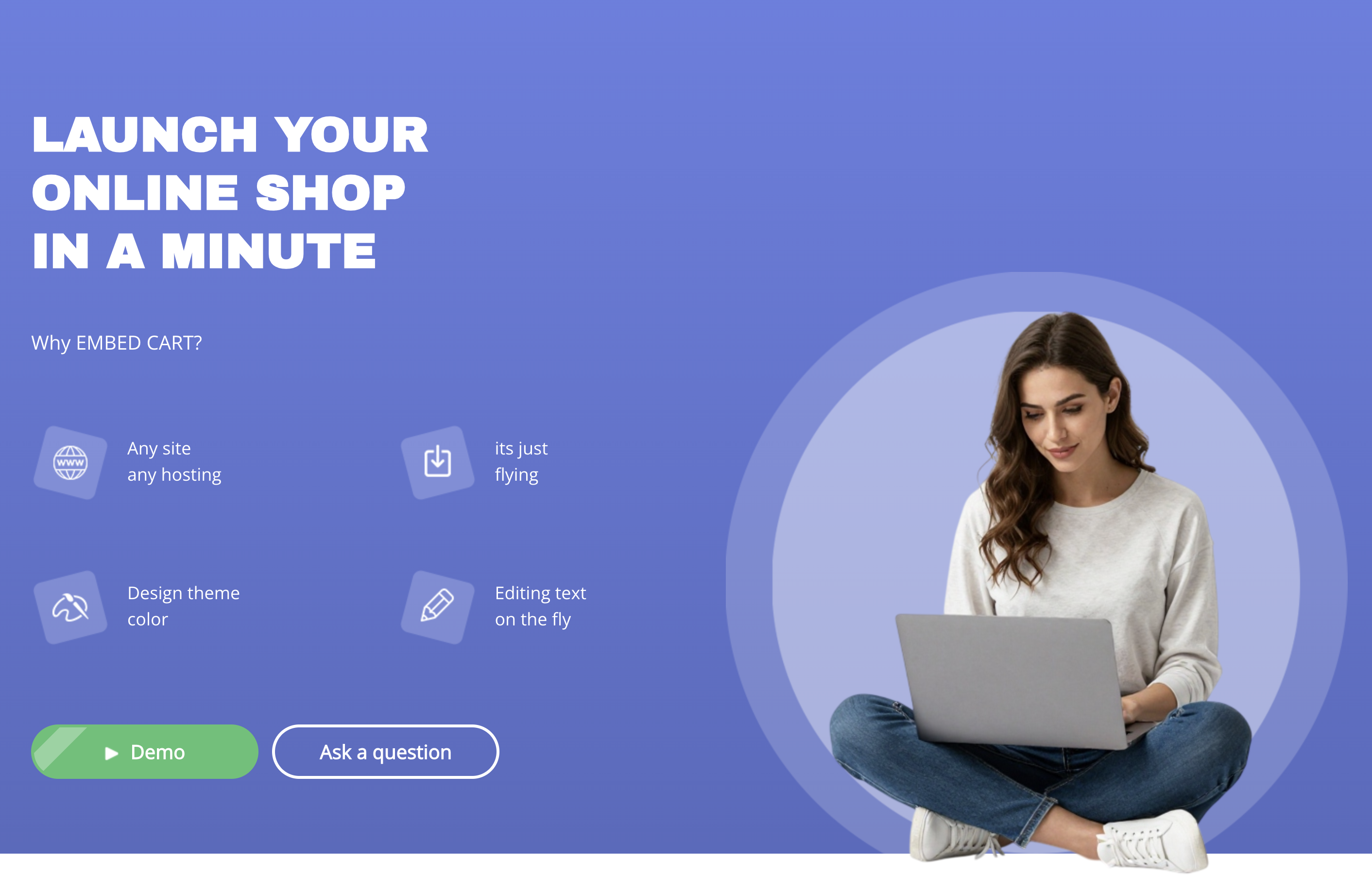 Embed-cart website preview
