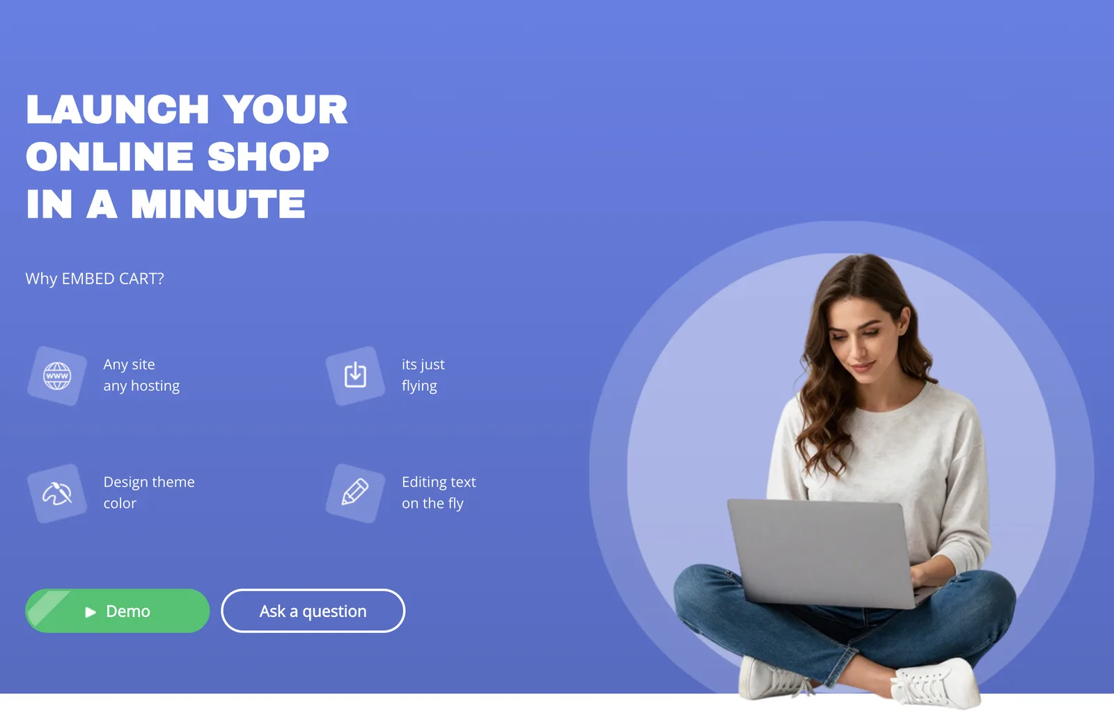 Embed-cart website preview