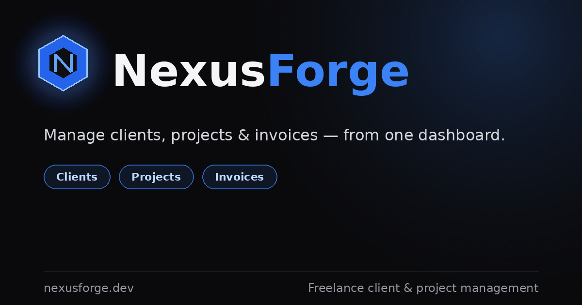 Nexusforge-beta website preview