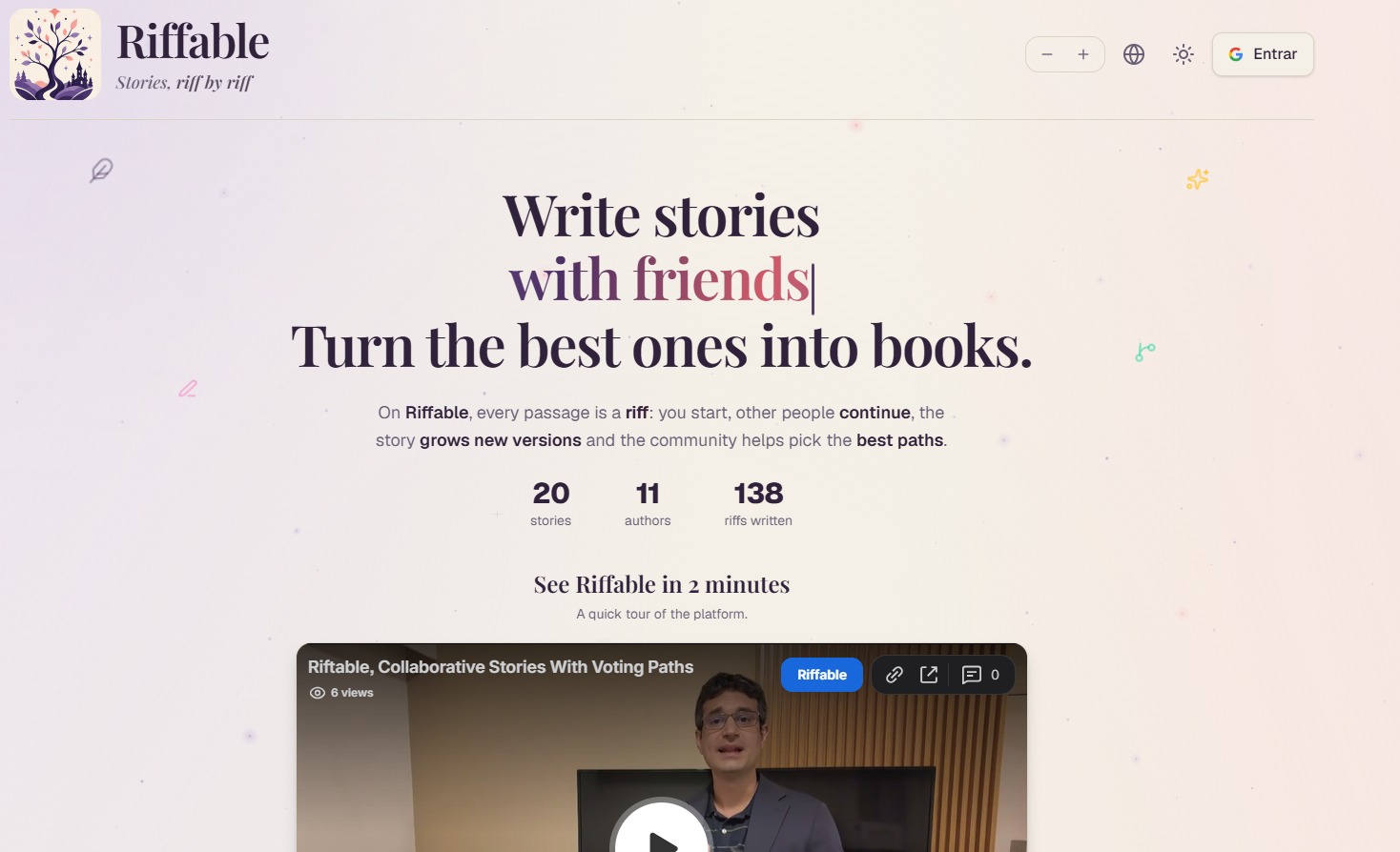 Riffable website preview