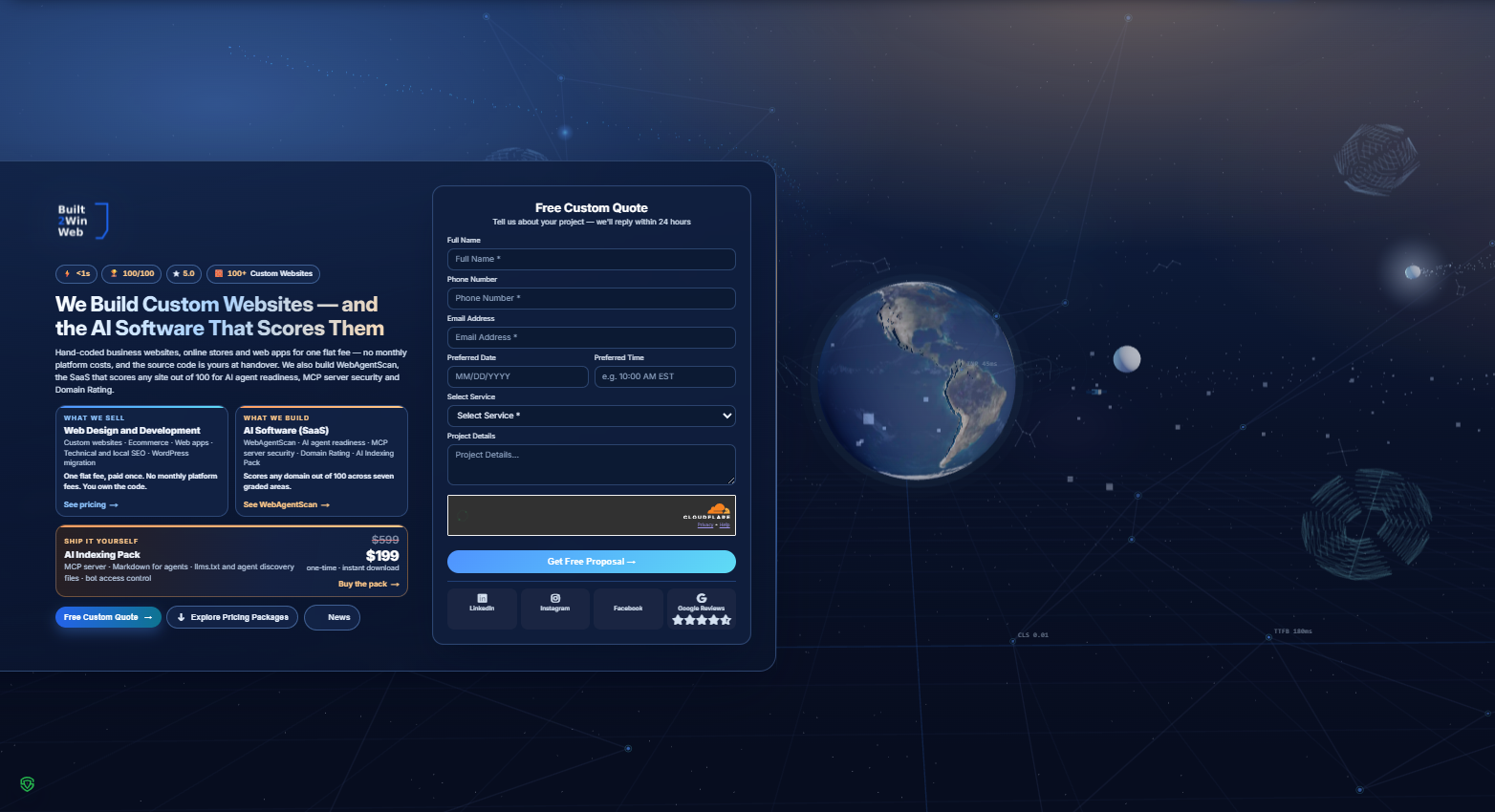 Built2WinWeb AI Tools website preview