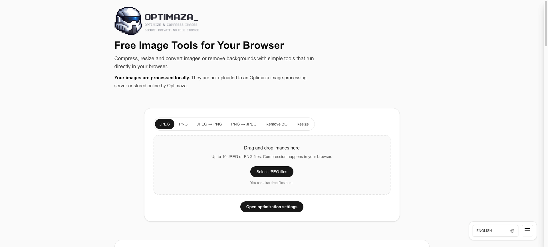 Optimaza website preview