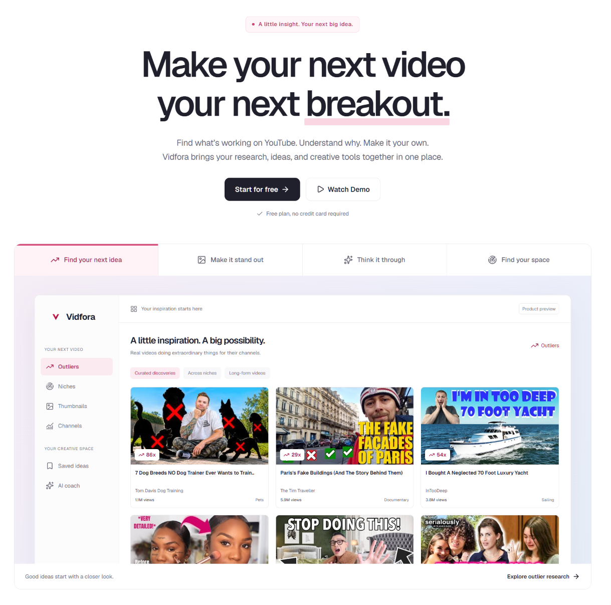 Vidfora website preview